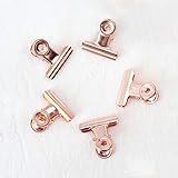 Kleine Bulldogge Büroklammern, Coideal 30 Pack Metall Binder Clips Datei Papiergeld Klemmen für Tags Taschen, Geschäfte, Büro und Küche zu Hause (Rose Gold, 22mm)