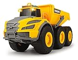 Dickie Toys - Volvo Muldenkipper – 23 cm großes Baufahrzeug mit Kippfunktion, Sound, Licht, Freilauf, Baustellenfahrzeuge für Kinder ab 3 Jahre