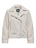 ONLY Damen ONLRIO Teddy Biker Jacket CC OTW Bikerjacke, White Sand, XL