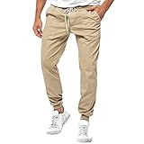 Sport Hosen Männer Outdoor Hosen Jogging Hose Stoffhose Regular Fit Stretch Hose Tunnelzug Freizeithose Retro Loose Fit Modehose FüR Herren