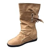 Mittlere Schuhe Fersenstiefel Keilstiefel Motorrad Schnürung Frauen Damenstiefel Schuhaufbewahrungsbox