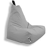 Patchhome Lounge Sessel XXL Gamer Sessel Sitzsack Sessel Sitzkissen In & Outdoor geeignet fertig befüllt | XXL - Grau - in 2 Größen und 25 Farben