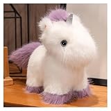 TOPLITHE Einhorn Kuscheltier, Süßes Regenbogen Einhorn Stofftier Plüschtier Weiches Kissen Geschenk for Kinder Jungen Mädchen Weihnachten(Purple,27CM/10IN)