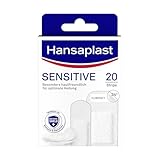 Hansaplast Sensitive Pflaster (20 Strips), hautfreundliche und hypoallergene Wundpflaster mit Bacteria Shield & sicherer Klebkraft, schmerzlos zu entfernende Pflaster