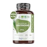 Bio Gerstengras Kapseln - 2000mg pro Tagesdosis - Bio zertifiziert - 240 vegane Kapseln - Barley Grass - Alternative zu Gerstenpulver - Pflanzliche Ergänzungsmittel - 2 Monate Vorrat - WeightWorld