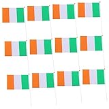 Yardwe 20St handschwenkende flagge irische Dekorationen patriotische Fahnen England-Flagge Nationalflaggenbanner irland flagge irish flag kleine Fahnen Polyester-Nationalflagge Plastik