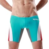 MOKBAY Badehose Trainingshose Wasserlösliche Swim Shorts Men Männer Schwimmshirt Herren Stretch Slip Boardshorts Kurze Jogginghose Herren 01-K-Hellblau M