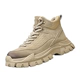 Herren Wanderstiefel Wasserdicht Trekkingschuhe Outdoor High Top Bergsteiger Schuhe Stiefeletten Atmungsaktiv Wasserdicht Sneaker Rutschfeste Turnschuhe Walking Running Trekking Schuhe Sicherheit