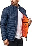 Indicode Herren Islington Steppjacke in Daunenjacken-Optik | Übergangsjacke Winterjacke Navy L