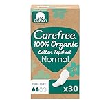 Carefree Slipeinlage 100% Organic Cotton Topsheet Normal (30 Stück), aus 100% zertifizierter Bio-Baumwolle für ein natürliches, frisches Gefühl, Größe Normal