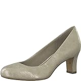 Jana Damen Pumps Elegant Kleiner Absatz Weite H Mehrweite, Gold (Gold Met Str 1), 39 EU