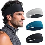 Sport Stirnband für Herren und Damen - rutschfest Schweißband Stirn für Workout Fitness Joggen Laufen Radfahren Wandern und Basketball- Elastisch Comfy Sport Haarband