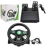 Racing Wheel PC Game Lenkrad für 360/PS3/, High Simulation Driving Game Racing Wheel mit Pedal für Simuliertes Fahren