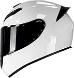 Integraler Motorradhelm, Motorrad-Rollerhelm Mit Doppelvisier, ECE-Geprüft C,XXL/(61~62cm)