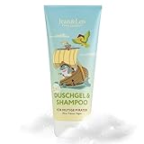 Jean & Len 2in1 Duschgel & Shampoo für mutige Piraten für ein samtweiches Hautgefühl und geschmeidige Haare, ohne Brennen in den Augen, fruchtiger Duft, Duschgel Kinder, vegan, 200 ml