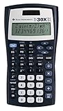 Texas Instruments TI-30 XIIS Schulrechner (zweizeilig, Solar- und Batteriebetrieb) Dunkelblau