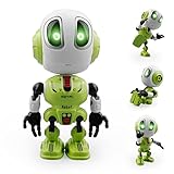 rc tech Roboter für Kinder, Sprechender Roboter Spielzeug mit Licht-Augen, 360° drehbares Gelenk, 10 Stunden spielzeit, Geschenk für Jungen und Mädchen ab 3 Jahren(grün)