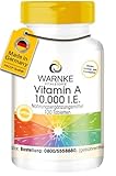 Vitamin A 10.000 I.E - 3000µg Retinol (Retinylacetat) pro Tablette - 100 Tabletten - hochdosiert & vegan | Warnke Vitalstoffe - Deutsche Apothekenqualität