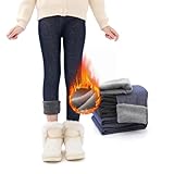 Lymaha Thermoleggins für Mädchen Dicke Gefütterte Thermo Leggings Winter Baumwolle Warm Hosen für Kinder und Kleinkinder