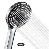 OFFO Duschkopf, Duschkopf Groß mit 6 Strahlarten, Duschbrause für Duschkopf Wassersparend, Shower Head für Baden, Duschkopf groß xxl(Φ130mm), Chrom