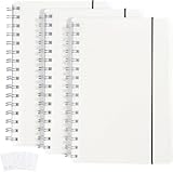 Nhgkju 3er Pack Notizbuch A5, Bullet Dot Matrix Journal gebunden Spule Transparent Einband Elfenbein innen 80 Blatt ein Buch, Schule Büro Heimgebrauch