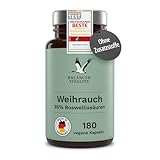 Weihrauch-Kapseln - 1178 mg Weihrauchextrakt 20:1 mit 85% Boswelliasäuren je Tagesdosis - 180 vegane Kapseln für 3 Monate - Boswellia Serrata - ohne Zusatzstoffe - laborgeprüft - Balanced Vitality