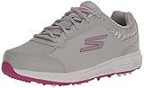 Skechers Damen Prime Relaxed Fit Spikeless Golfschuh Sneaker, Grau/Pink, 37 EU