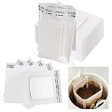 100 Stück Drip Coffee Bag,mit Hängenden Ohr Filtertüten,Tragbare Kaffee Papier Filter,Hängende Ohrtropf Kaffeebeutel,Einweg Kaffee Tee Drip Filtertüten,für Tassen Home Office Camping Reisen