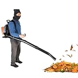 Benzin Laubbläser,Häcksler Gartensauger,Tragbar 2-Takt-Motor,63cc Handheld Blatt Gebläse,6800r/min Benzin Powered Schnelle Wärmeableitung Luft Blatt Gebläse für Sauber Laub und Schneeräumung