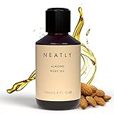 NEATLY Mandelöl Bio für Kosmetik - 100ml - Almond Oil für zart weiche Haut, Schützende Mandelöl Haarerneuerung für volles Haar, Mandelöl Baby, Bio Mandelöl kaltgepresst