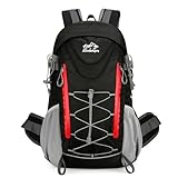 TQVLNMCR Wander-Reiserucksack, 40 l, wasserabweisender Outdoor-Camping-Rucksack, Trekking-Rucksack, Wander-Tagesrucksack, Sport-Handtasche for Männer und Frauen(Black)