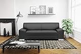 DOMO. collection Sofa Alisson, 3er Couch, 3-Sitzer, 3er Garnitur, Polstergarnitur 199 x 83 x 75 cm (BxTxH), in schwarz