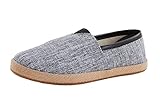 Leif Nelson Herren Espadrilles Schuhe weiße Freizeitschuhe Sommer leichte Flache Männer Sommerschuhe Jungen Slipper Sneaker LN-200 Grau Schwarz 41