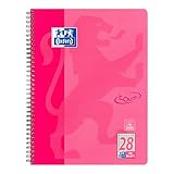 Oxford Touch Collegeblock A4 kariert, mit Doppelrand, 80 Blatt, pink