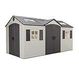 Lifetime 60079 Outdoor Storage Schuppen, Wüstensand, 4,6 x 2,4 m – Doppeltür