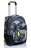 Seven TROLLEY, 2 in 1, Schulranzen mit Rollen, Rucksack mit Trolleyfunktion für Kinder, ab 1. Klasse, für Schule, Reisen, Mädchen&Jungen, mehrfarbig, FLY STARS