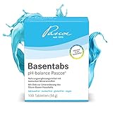 Basentabs pH-balance Pascoe - Basentabletten 100 St. mit pH-Teststreifen – mit hoher Säurebindungskapazität - Mit Magnesium, Calcium und Zink - Für den Säure-Basen-Haushalt