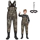 Gonex Anglerhose Kinder Neopren Winter Wathose 100% Wasserdicht, Atmungsaktiv, Isolierte Camo Angeln & Jagd Wathose für Kleinkinder & Kinder, Jungen & Mädchen