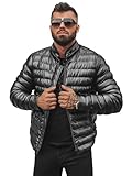 OZONEE Herren Lederjacke Kunstlederjacke Winterjacke Kunstleder Jacke Winter Bikerjacke Übergangsjacke Herrenjacke Leder Echtlederjacke Echtleder Wildleder Biker O/M796Z SCHWARZ XL