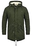 !Solid Darnell Herren Winter Jacke Parka Mantel Lange Winterjacke gefüttert mit Teddy-Futter und Kapuze aus 100% Baumwolle, Größe:L, Farbe:Rosin (3400)