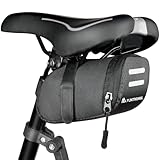 flintronic Fahrrad Satteltasche, Fahrradsitz Tasche, Fahrradtasche, Fahrradtasche Hecktasche, mit reflektierender, mit Klett-Befestigung, Leichten, für MTB Rennrad Faltrad 15 * 7 * 8,5 cm