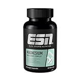 ESN Magnesium Caps, 120 Kapseln, 300 mg Magnesium pro Tagesportion - Magnesiumbisglycinat-Kapseln, Support für Energiehaushalt, hohe Bioverfügbarkeit, geprüfte Qualität - Made in Germany