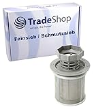 Trade-Shop Feinsieb Schmutzsieb Filter Set kompatibel mit Bauknecht GCIK6321 857302301660 GCIS6321 SF5BTA4 GCI5730WIN 857302101680 SF5BTH3 GCI5750WSW