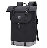 EverVanz Laptop-Rucksack, Damen & Herren Roll Top Wasserdichter Wanderrucksack, Leichter, Lässiger Rucksack, Stylische Schultasche