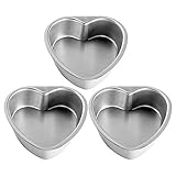 Restikiant 3 Pack Aluminium FöRmige Antihaft Kuchen Form Set Diy Backen Form Werkzeug mit Abnehmbarem Boden - 4