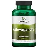 Interkontakt Swanson Ashwagandha Kapseln 450 mg - 100 Stück | Stressabbau, Energie & Wohlbefinden | Adaptogen zur Unterstützung von Immunsystem, Entspannung & Schlafqualität