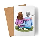 Kiddle-Design Mama Karte Personalisiert Mutter & Tochter Geschenke für Mama Muttertagsgeschenk Muttertag Geburtstag Geburtstagskarte Grußkarte