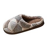 Gsheocm Response Herren Schuhe Paar Herren Winter Indoor Home Plus Samt warme Dicke Unterseite rutschfeste Baumwollhausschuhe