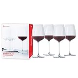 Spiegelau 4-teiliges Bordeauxglas Set, Weingläser, Kristallglas, 635 ml, Willsberger Anniversary, 1416177