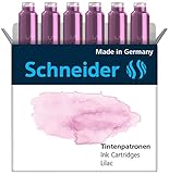 Schneider Pastell Tintenpatrone (Standard Patronen für Füller) Lilac, 6 Stück